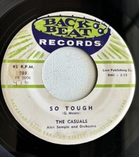 THE CASUALS, SO TOUGH, BACK BEAT#503, ROCKABILLY 45 RECORD, 1957