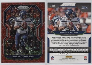 2020 Panini Prizm No Huddle Red Prizm /50 Russell Wilson #294