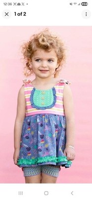 NWT Girls Matilda Jane Dream chasers Sugary and Sweet Tunic Size 14 pink blue 