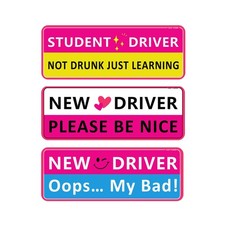 Student Driver Magnet for Car, 3pcs Funny New Driver Magnet Sticker for Car, ...