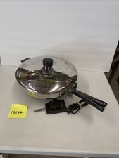 Vintage Farberware B3000 Stainless Steel 12" Electric Skillet Fry Pan USA Made