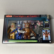 FIVE NIGHTS AT FREDDY'S Toy Freddy Bonnie Chica Mangle 4 Figure Pack Eyes Glow