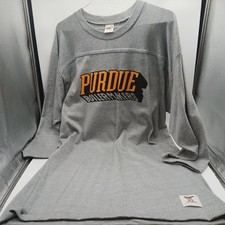 Vintage Purdue Boilermakers Collegiate Pacific 3/4 Sleeve Shirt XL Made in USA