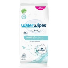 On The Go Wipes, 3-in-1 Cleans Cares Protects, 99.9 Water Unscented