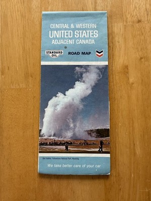 Vintage Standard Oil Central Western United States Road Map Folded Brochure USA
