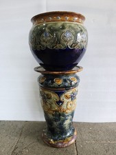 Large Royal Doulton stoneware Jardiniere and Stand Circa 1906