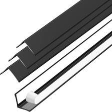Black Wall Corner Protector, 4Pcs, Length 35.4in, Width 0.79in - Self Adhesiv...