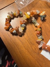 Carnelian Quartz Multi Color Chips 6 mm 15 inch Strand