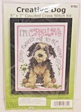 Design Works Crafts "Creative Dog" Counted Cross Stitch Kit 9782 NEW
