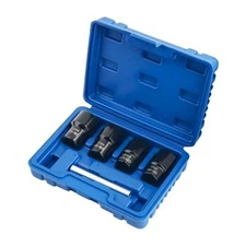 5PCS Locking Lug Nut Removal Tool,17-22mm Wheel Lock Removal Kit with 6 Point 