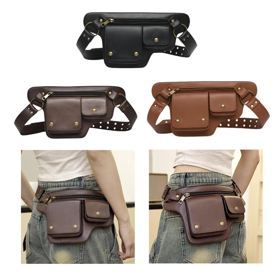 Sac banane grande capacité style punk pour randonnée, pêche, cyclisme - Photo 1/1