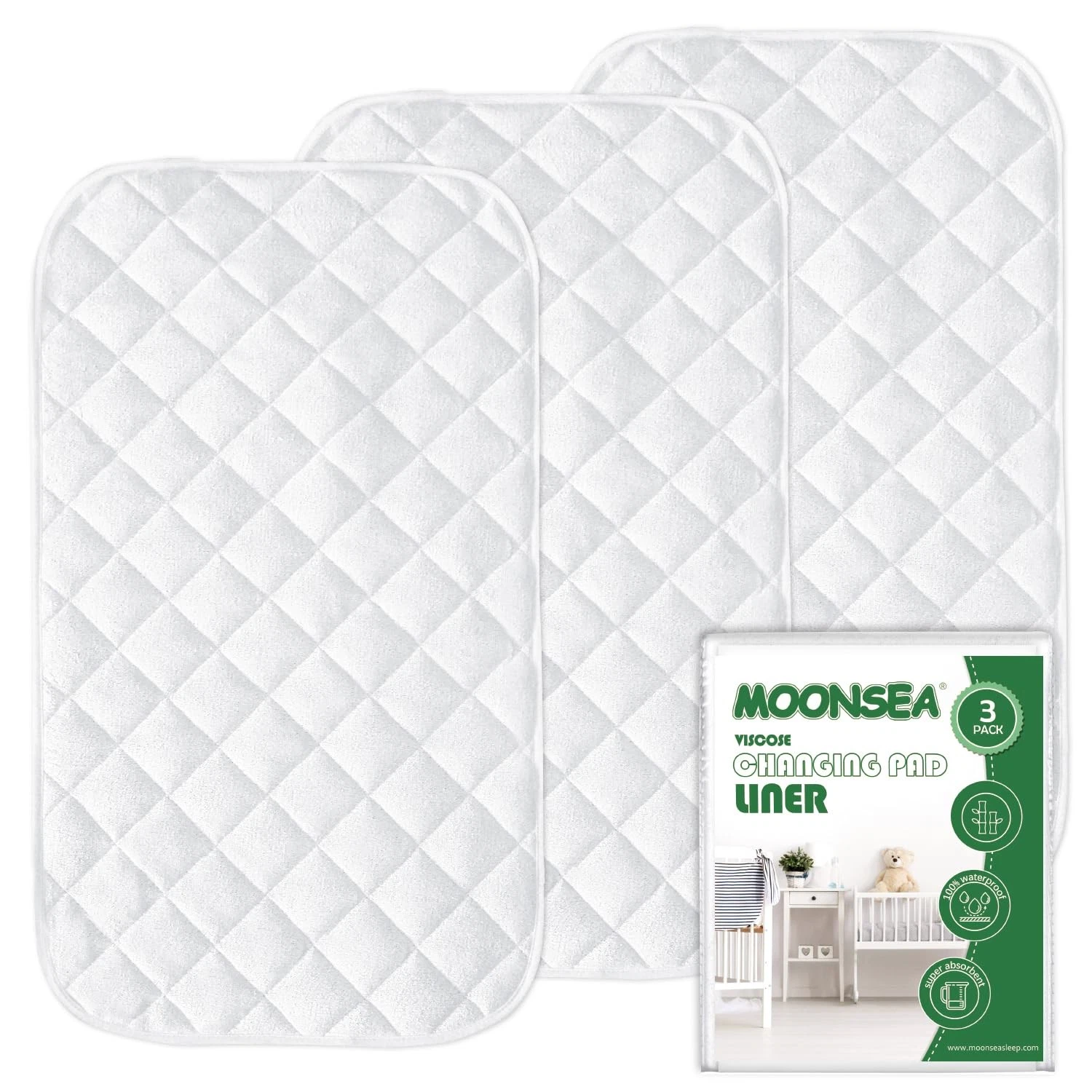Diaper Changing Pad Liner Non-Slip, Waterproof Terry Mat, Quilted Absorbent B...
Opens in a new wind