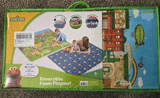 Sesame Street Reversible & Foldable Foam Playmat, Water Resistant, 76 in x 59 in