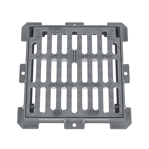 Caditoia Quadrata 39x39 in Ghisa C250 - Resistenza 25t Meccanica
