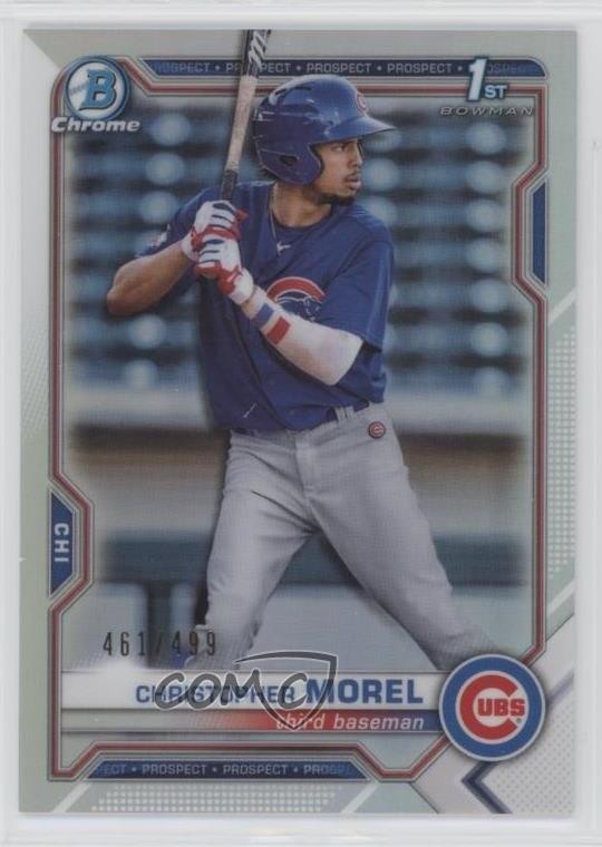 2021 Bowman Chrome Prospects Refractor 461/499 Christopher Morel #BCP-131 0nr3