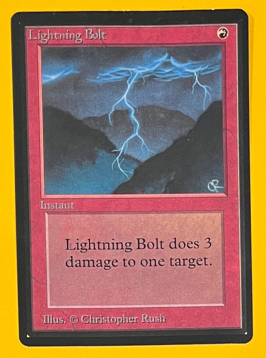 MTG LIGHTNING BOLT Beta (OldManMTG 012-179)
