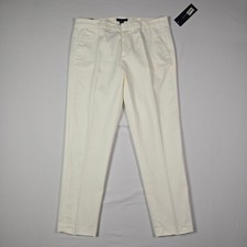 Tommy Hilfiger Women's Ankle Pants Size 6 Ivory Textured Cotton Stretch NWT