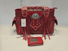 Western Cowgirl Concealed Carry Purse Fringe Handbag Women Shoulder Bag Wallet