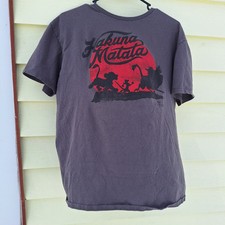 Disney The Lion King Graphic Character Gray T Shirt Adult Size XL Hakuna Matata