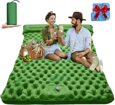 Double Sleeping Pad: Self Inflating Camping Pad Mattress for Backpacking & Outdo