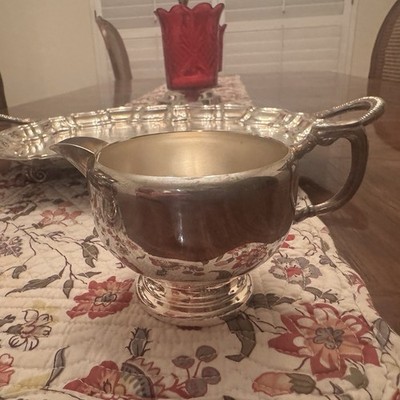 Vintage Viking Silver Plated E P Copper Lead Mounted Tea Set Made