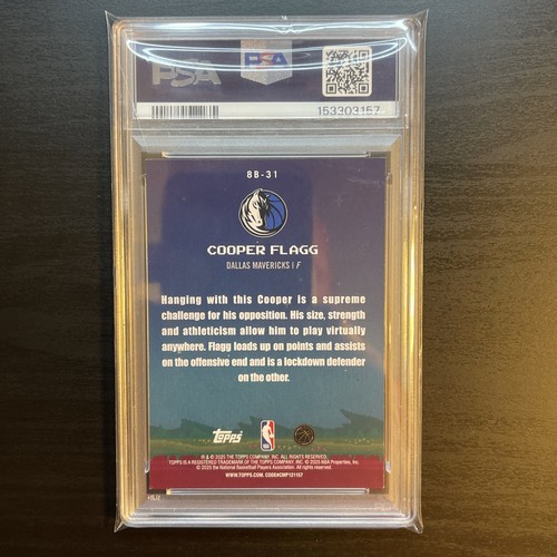 2025 TOPPS 8 BIT BALLERS #8B-31 COOPER FLAGG ROOKIE RC PSA 8 - Picture 2 of 2