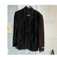Domini International Inc. Men's Tuxedo Blazer Black Polyester Regular Size 44
