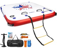 Inflatable Floating Dock Platform 6ft x 5ft Non Slip Water Raft GYMMALL 6ftx5ft