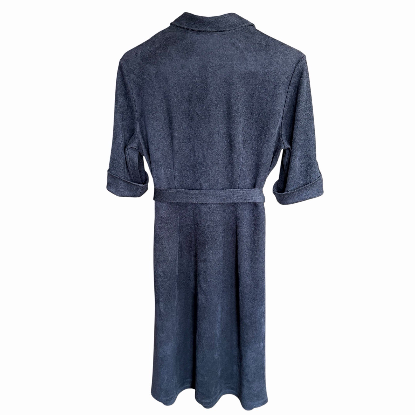 J McLaughlin Solid Navy Haarlem Belted Shirt Dres… - image 3