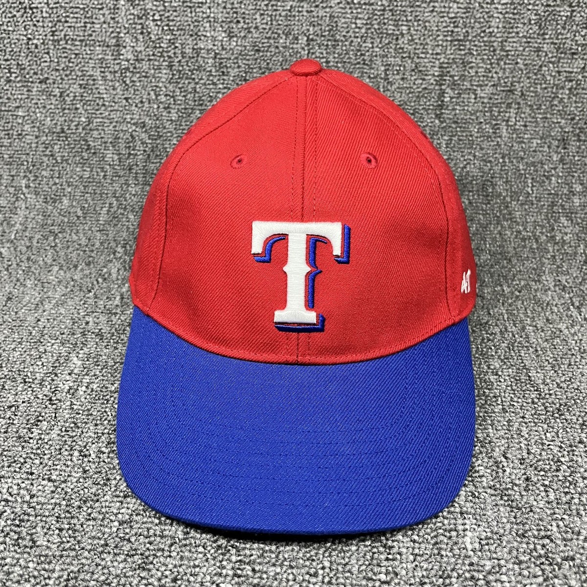 Texas Rangers '47 Brand MVP Snapback Hat Red Crown Blue Brim MLB Cap