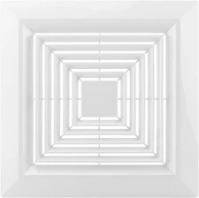 12x12 Inches Bathroom Exhaust Fan Cover with Springs for Inches, White 