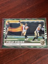 2021 Donruss Elite #FV4 Drew Brees Field Vision Green NFL Football