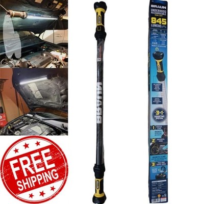 Rechargeable 120 LED Shop Light Under Hood Magnetic Car Repair AC/DC Mechanic