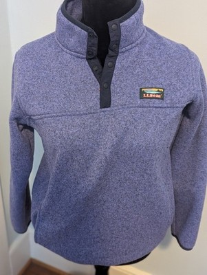 L.L. Bean girls Purple Pullover Sweater Mock Neck Long Sleeve Size L 14-16