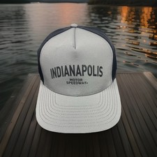 Indianapolis Motor Speedway Baseball Trucker Cap Black Gray Snapback Hat