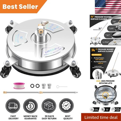 #ad #ad 14quot; Stainless Steel Pressure Washer Surface Cleaner with 4 Wheels for Fast Cl... $111.09