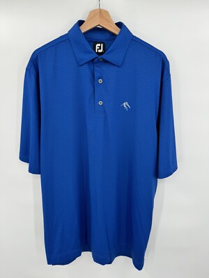 Footjoy Polo Men s Large Pelican Hill Golf Performance Stretch Abstract Pattern