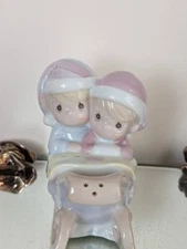 Precious Moments Kids in Sleigh Shaker Set #869183-1995 VTG