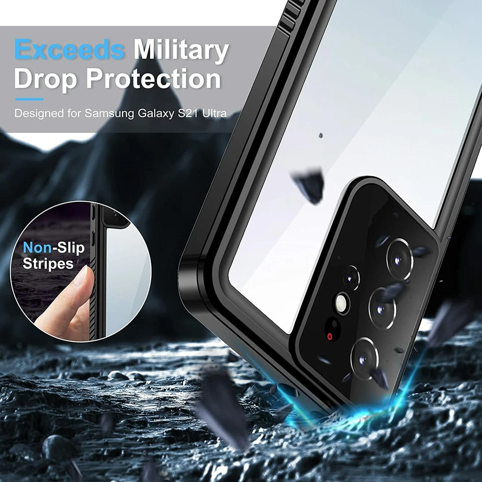 Funda de teléfono impermeable a prueba de golpes para Samsung Galaxy S21, S21+ Plus, S21 Ultra 5G Foto 4 de 4