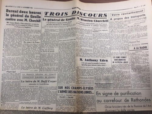 Général de Gaulle Churchill 11 Novembre 1944 Oradour Drancy Bayet Metz Libre WW2 - Photo 10/12