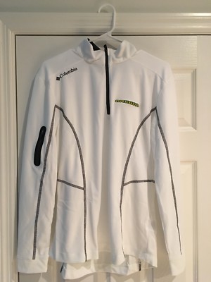 Columbia NCAA Oregon Ducks Women's Shotgun 1/4 Zip Top, Large, White, Free Ship!
