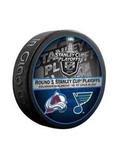 2021 Stanley Cup 1st Rd Colorado Avalanche vs St. Louis Blues Souvenir Puck