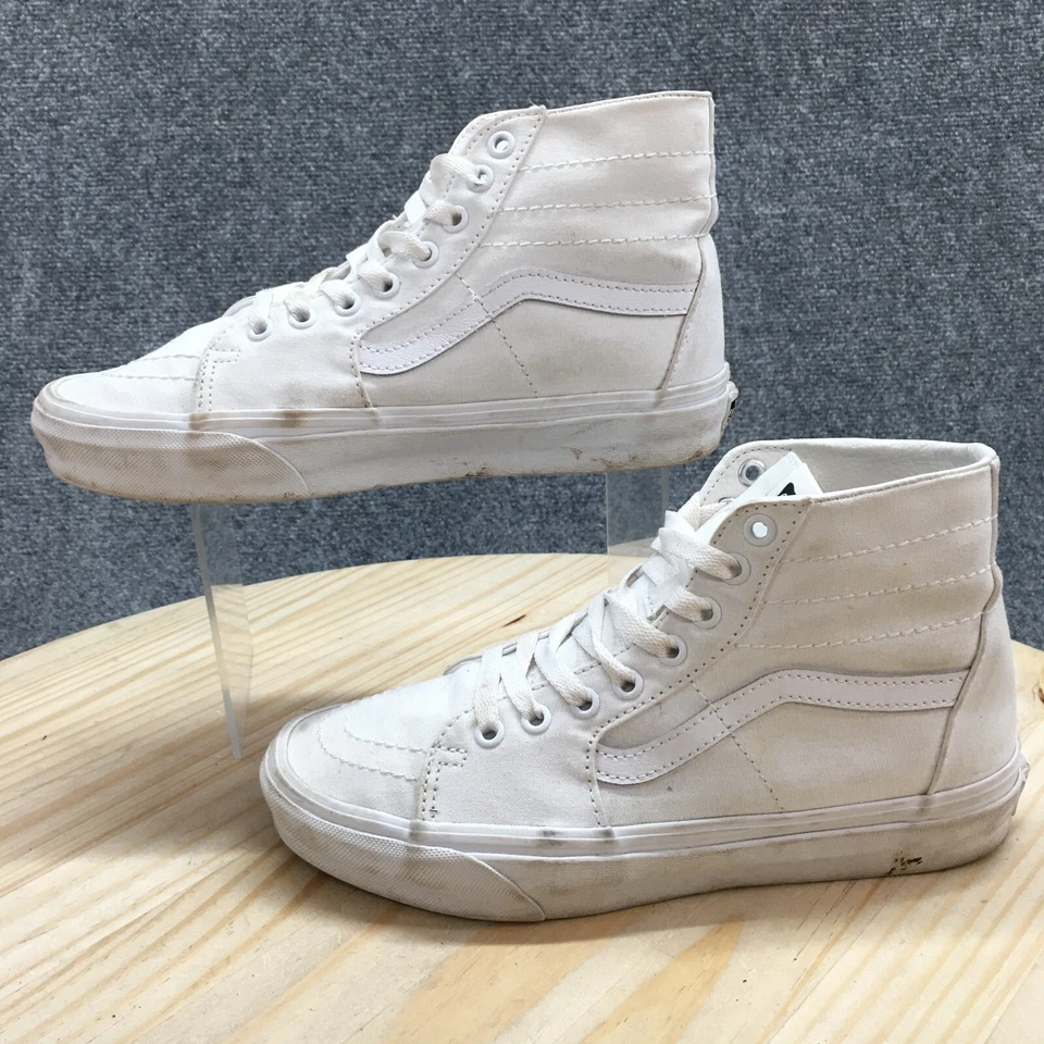 Vans Shoes Mens 6.5 Womens 8 Old Skool Sk8 Hi Sneakers White Lace Up 721356 - Image 2 of 4