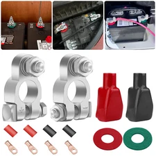 Battery Terminal Connectors Kit Heavy Duty Positive Negative for Auto Car Marine