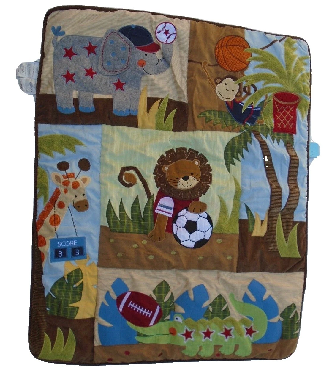 Mezcla de Algodón Multicolor Jungle Vivero blankets & Throws