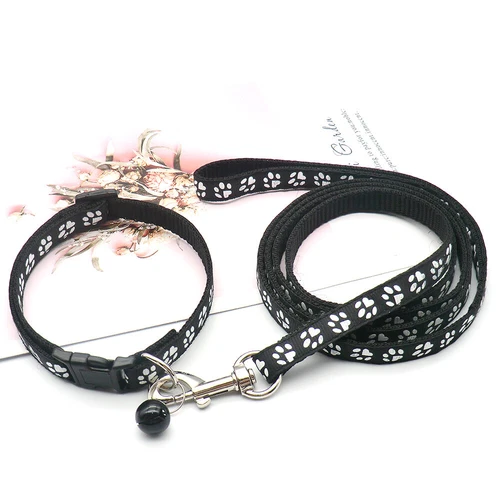 Kleines Hundehalsband und Leine Set verstellbar Welpenleine und Halsband Set Nylonriemen - Bild 27 von 36