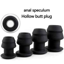 Male Hollow Plug Anal Cleaner Spreader Dilator Enemas Tunnel Speculum Expander