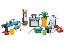 Playmobil 9851 Hobby-Werkstatt Garten Maler Werkbank Zement Einrichtung Zubeh&ouml;r