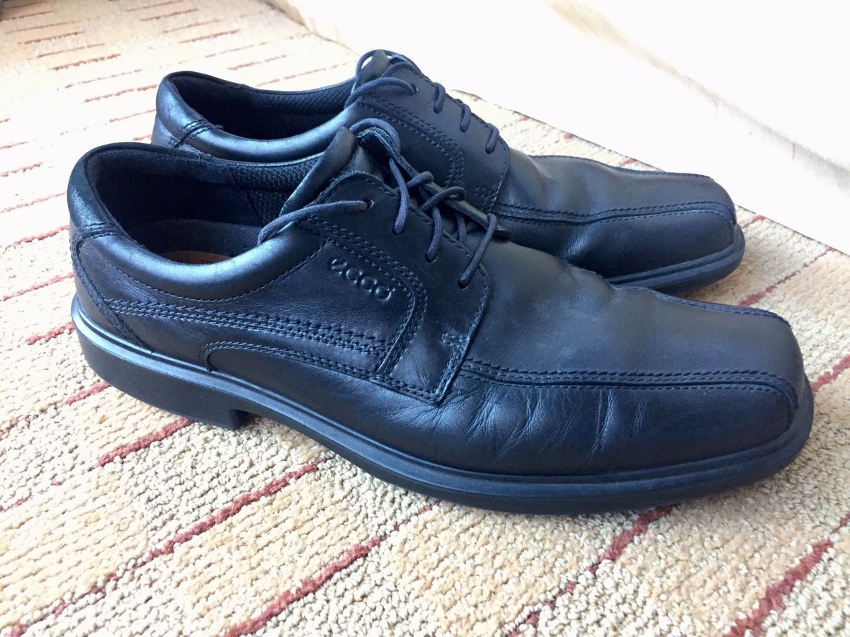 ECCO Mens Black Plain Toe Oxford Shoes Casual Comfort Size  display picture 1