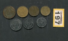Set of   7 coins of    Costa Rica